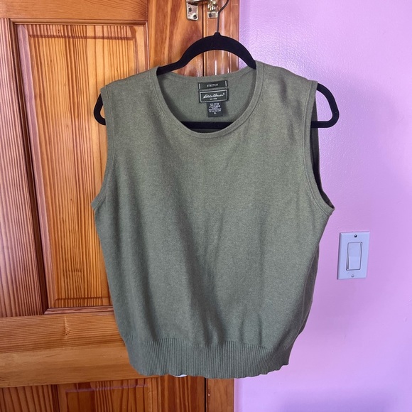Eddie bauer deep green stretch sweater vest size xl - Picture 2 of 9